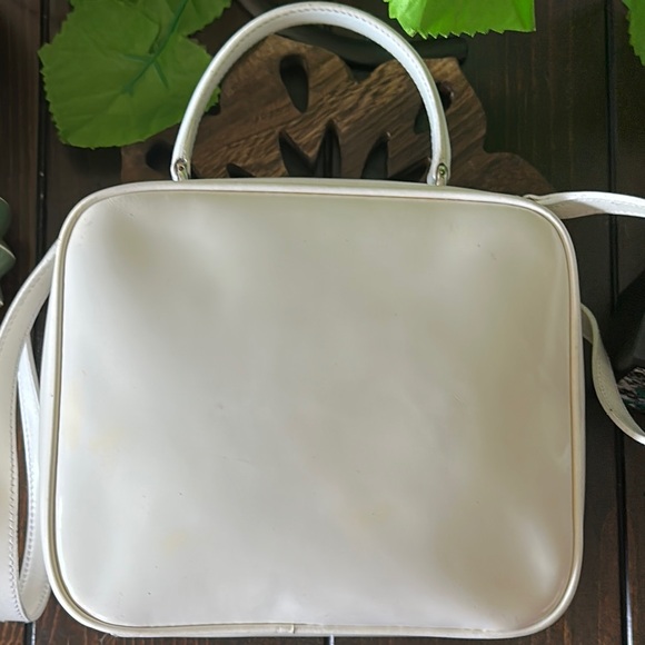 Gucci Bamboo White Patent leather handbag Crossbody Bag - Picture 9 of 12